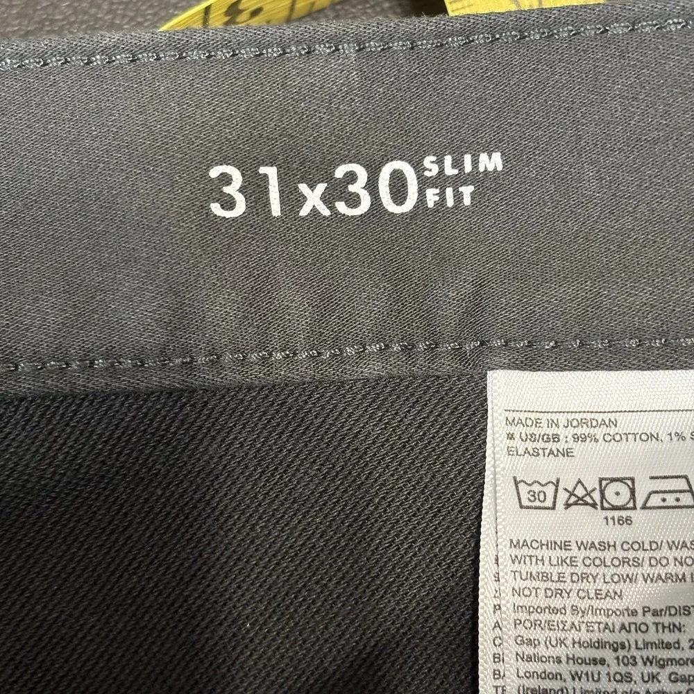 Banana Republic Traveler Slim Fit Black Pants Men's Sz 31x30 NWT Actual 32x28.5